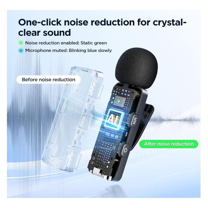 Безжична микрофонна система BOYA BY-V30, USB Type-C, Динамичен, Омнидиректен, 20Hz-16kHz - 5