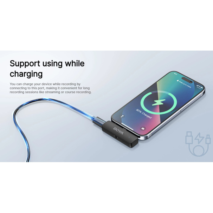 Безжична микрофонна система BOYA BY-V4U, USB Type-C, Динамичен, Омнидиректен - 6