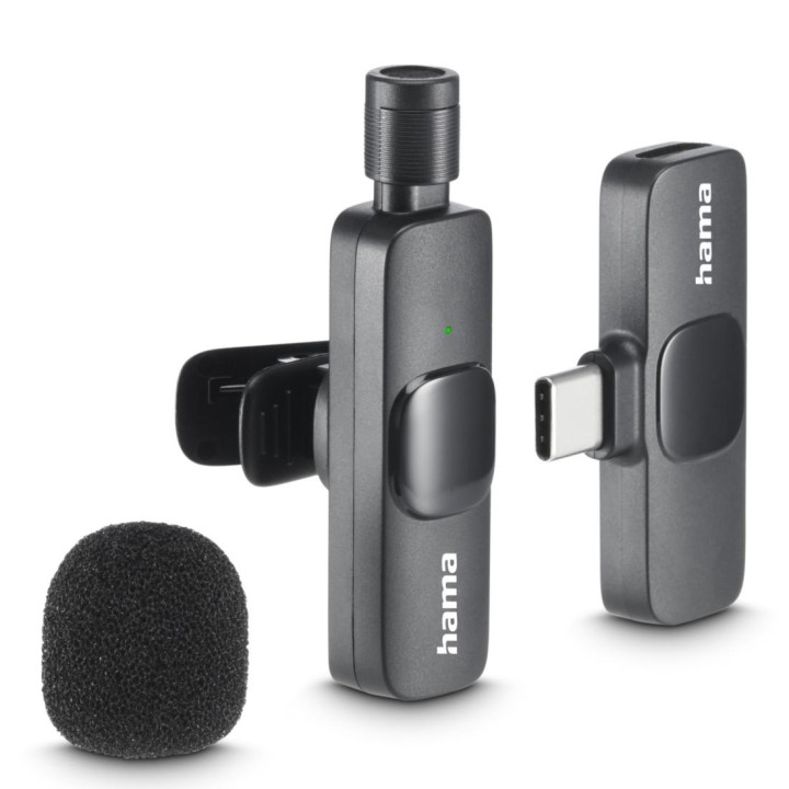 Безжичен микрофон HAMA Smart Wireless, Кондензаторен, USB Type-C, Омнидиректен - HAMA-04680 - 11