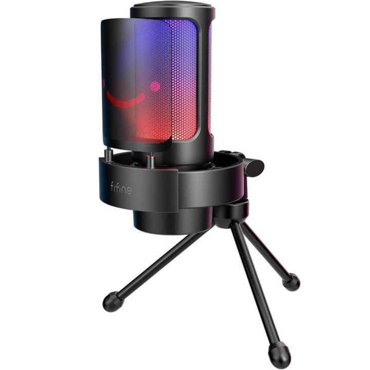 Настолен микрофон FIFINE A8V, Кондензаторен, USB Type-C, Черен - A8V - 1