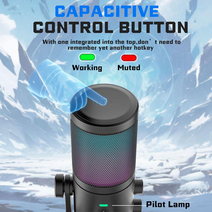 Настолен микрофон FIFINE AM6, USB Type-C, Кондензаторен, Кардиоиден - AM6 - 5