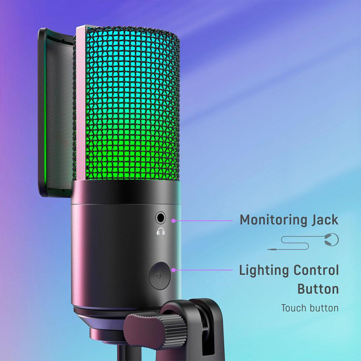 Настолен микрофон FIFINE K669 PRO2, кондензаторен, USB Type-C, кардиоиден - K669pro2 - 5