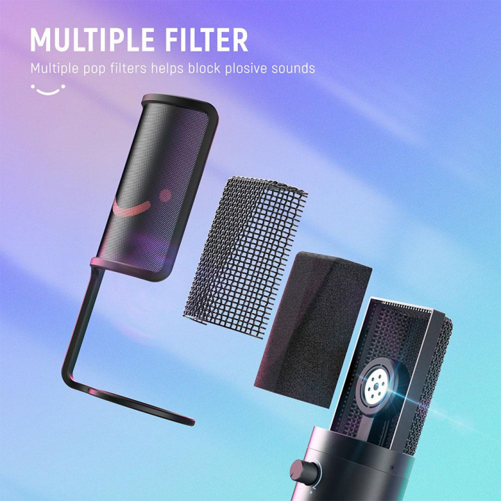 Настолен микрофон FIFINE K669 PRO2, кондензаторен, USB Type-C, кардиоиден - K669pro2 - 7