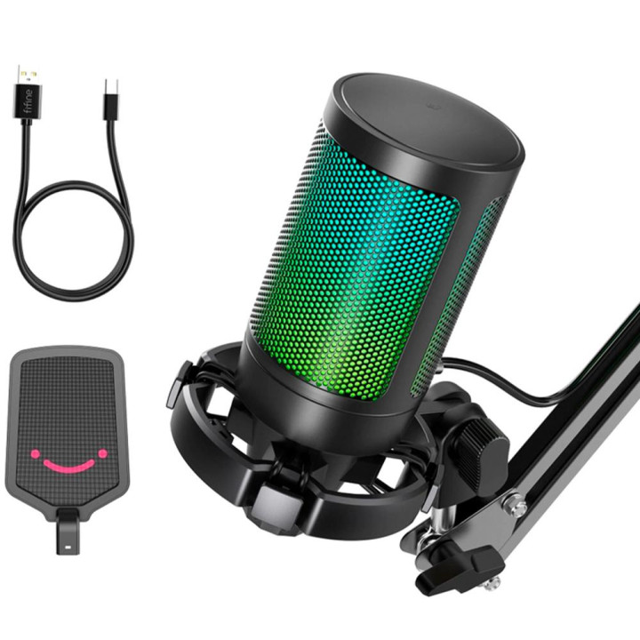 Микрофон FIFINE A6T, Кондензаторен, USB Type-C, Омнидиректен - FIFINE-A6T - 11