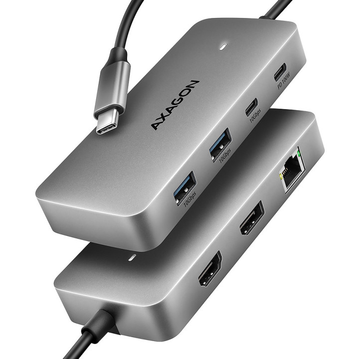 Докинг станция AXAGON HMC-CUB83X2, 10Gbps 7в1 Dual 4K Display - HMC-CUB83X2 - 1