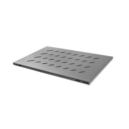 Тава за сървърен шкаф Lanberg 19" 1U, 465x715mm, 15kg товароносимост, черен - AK-1009-B - 1