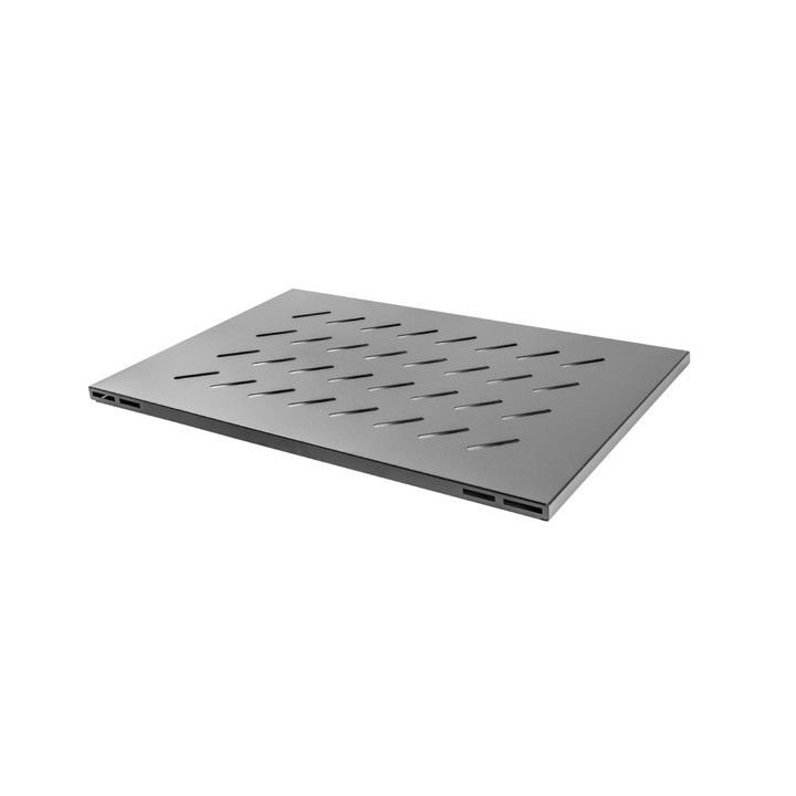 Тава за сървърен шкаф Lanberg 19" 1U, 465x715mm, 15kg товароносимост, черен - AK-1009-B - 1