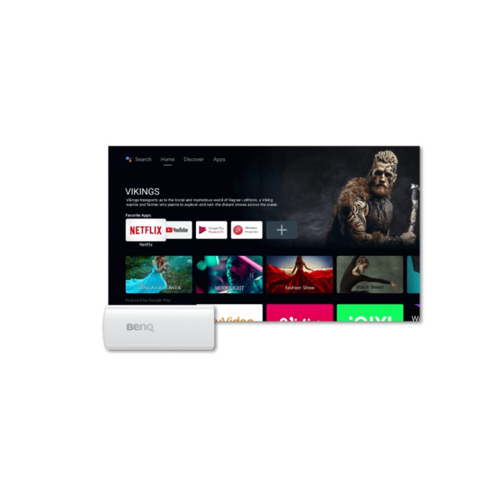 Мултимедиен плейър BenQ QS02, Android TV донгъл - 5A.JH328.002 - 2