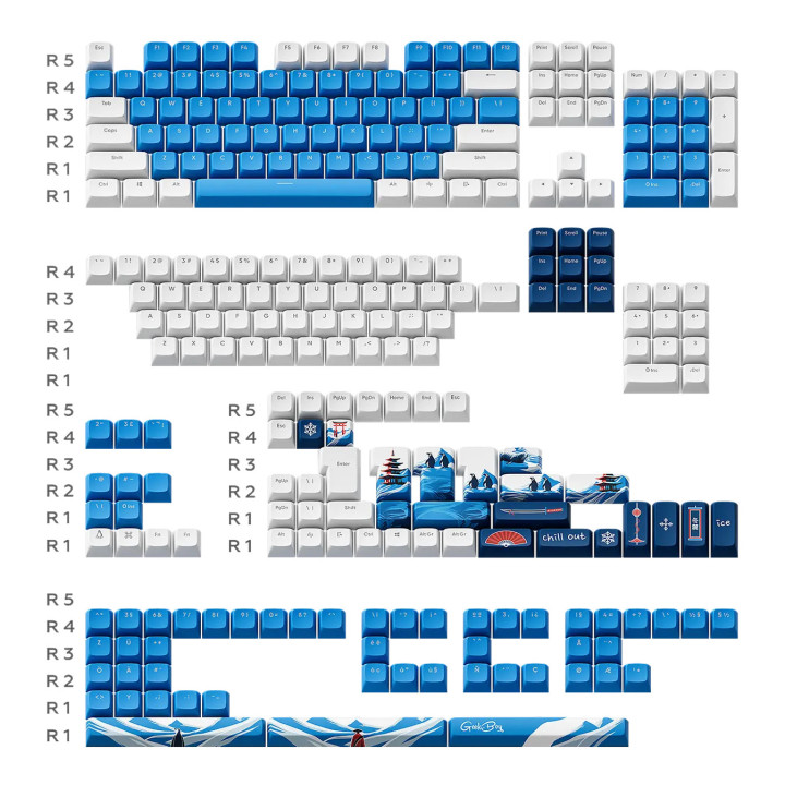 Капачки за механична клавиатура DARK PROJECT GeekBoy, Universal, PBT, Многоцветни - DPKS177_GeekBoy - 3