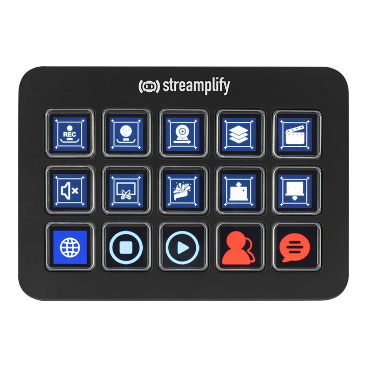Контролер Streamplify Streaming Deck One, 15 LCD клавиша, USB/USB-C - SPUD-DO20A01.11 - 1