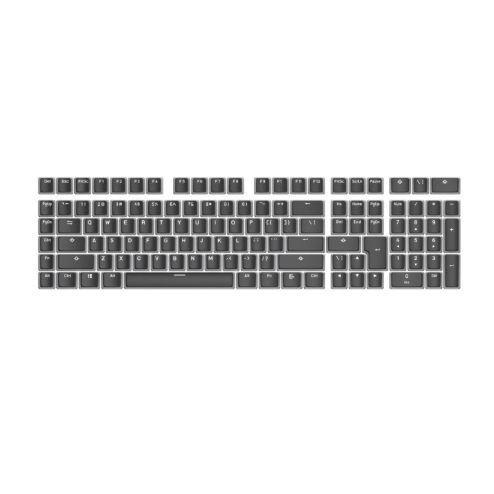 Капачки за механична клавиатура HAMA uRage Doubleshot PBT Pudding, Черен/Прозрачен, Universal - HAMA-217894 - 2