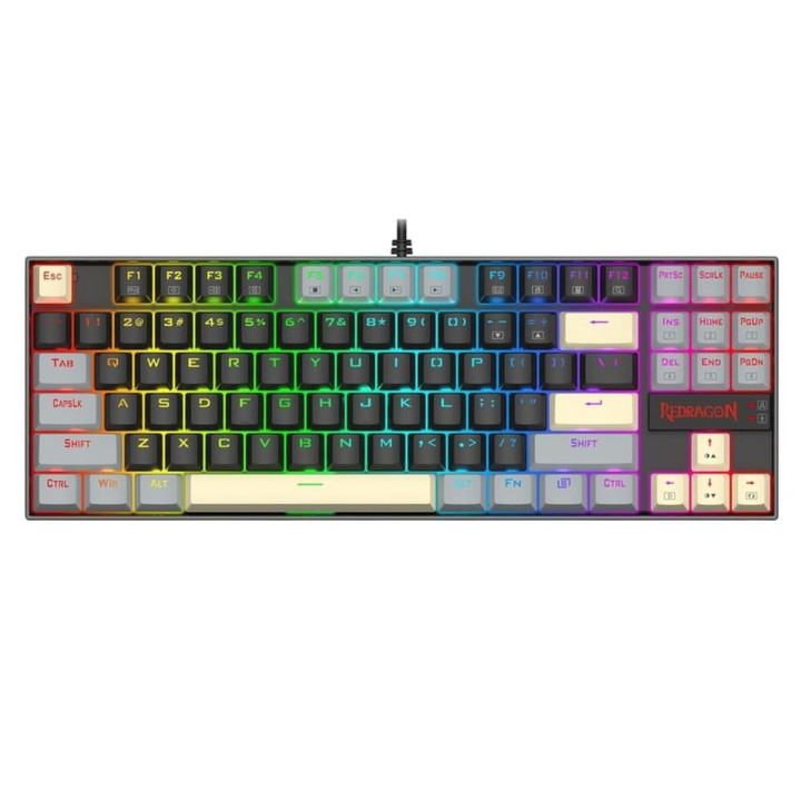 Механична геймърска клавиатура Redragon Kumara K552LGY, Red Switch, RGB подсветка, USB - K552LGY-RGB - 1