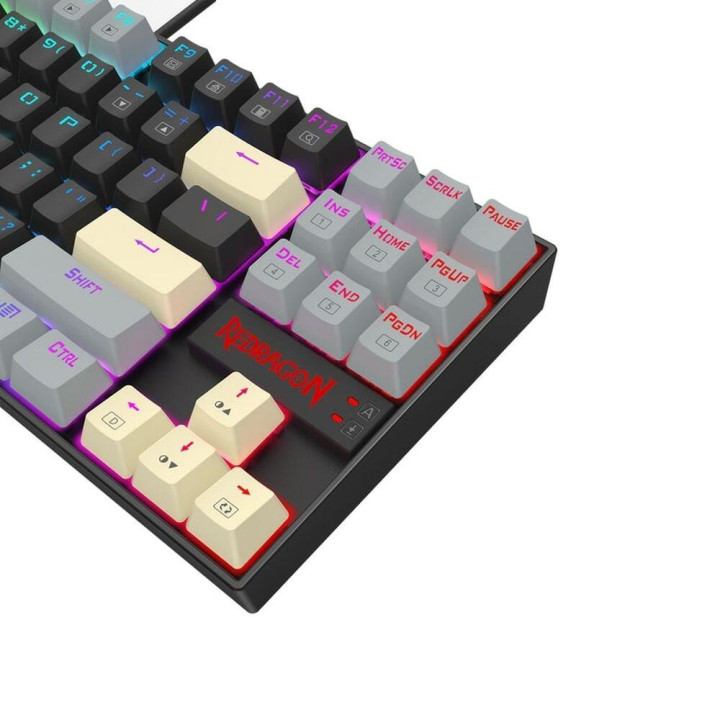 Механична геймърска клавиатура Redragon Kumara K552LGY, Red Switch, RGB подсветка, USB - K552LGY-RGB - 6