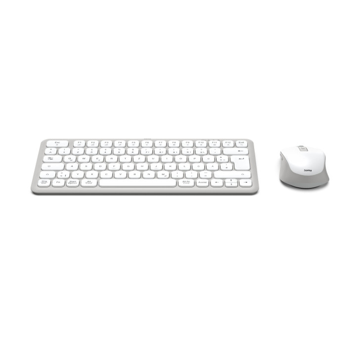 Безжична мини клавиатура и мишка HAMA WKM-500, TKL кирилизирана, Bluetooth/Wireless - 173062 - 1