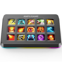 Контролер FIFINE D6, 15 персонализирани LCD клавиша, USB 2.0, 118 x 84 x 25 mm - D6_Fifine - 1