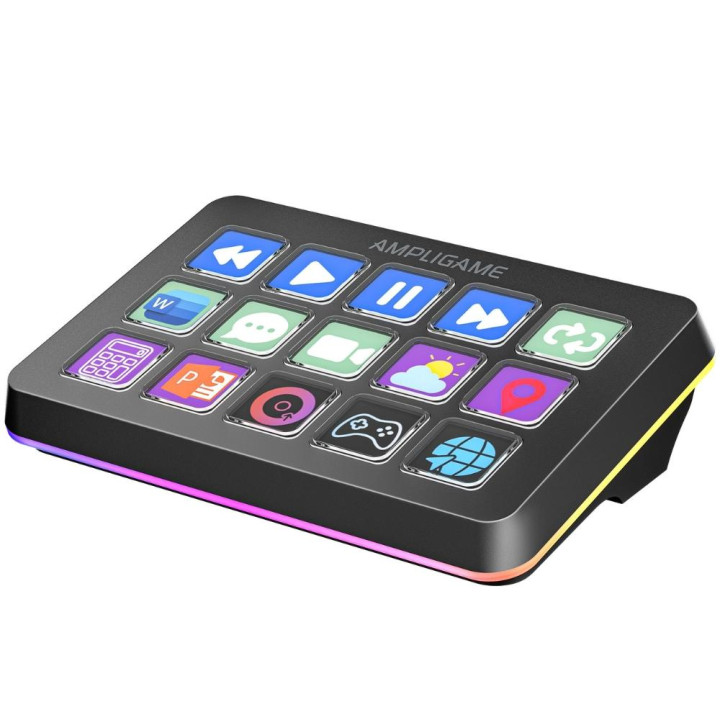 Контролер FIFINE D6, 15 персонализирани LCD клавиша, USB 2.0, 118 x 84 x 25 mm - D6_Fifine - 2