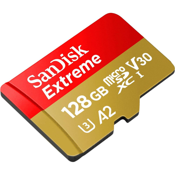 SD карта SanDisk Extreme, 128GB microSDXC Class 10 U3 V30 A2 - SDSQXAA-128G-GN6AA - 2