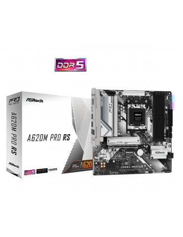 Дънна платка AsRock A620M Pro RS, Socket AM5, mATX, 4xDDR5 - A620M Pro RS