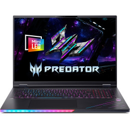 Лаптоп Acer Predator Helios 18 AI PH18-I71-96L6, 18.0", UHD+, Intel Core Ultra 9 290HX Plus, NVIDIA RTX 5090 24GB GDDR7 DLSS 4, 