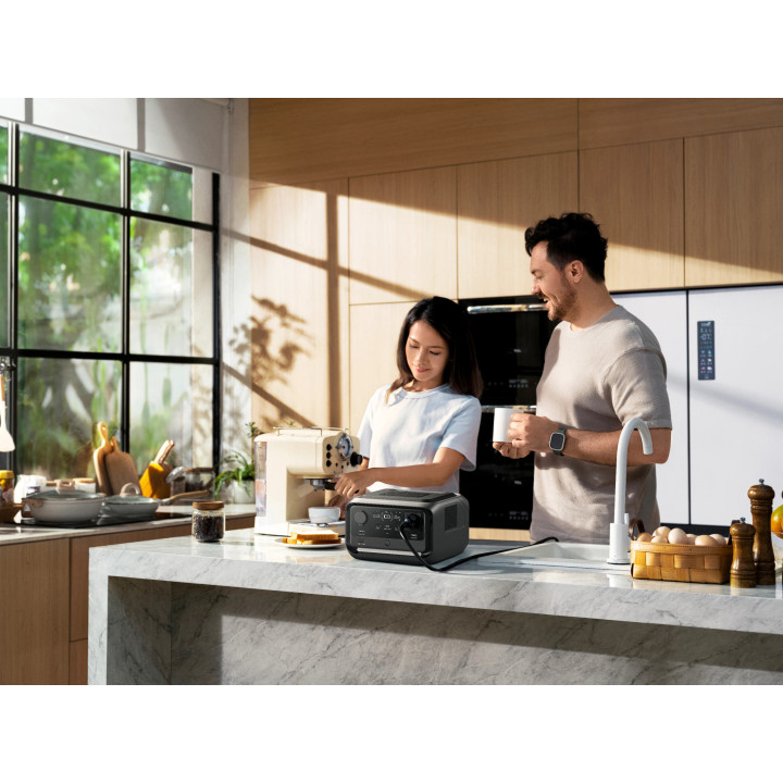 Преносима електростанция Ecoflow River 3 Plus Wireless, 286Wh, 600W мощност, LiFePO4 батерия, UPS функция - EFRIVER3PLUS-W-EU-CB