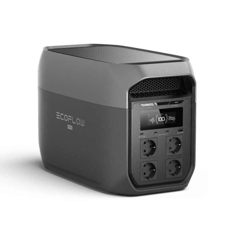 Преносима електростанция Ecoflow DELTA 3 Max, 2048 Wh, 2400 W, LiFePO4 - EFD3M-G-EU-CBOX - 1