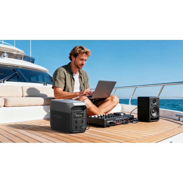 Преносима електростанция Ecoflow DELTA 3 Max, 2048 Wh, 2400 W, LiFePO4 - EFD3M-G-EU-CBOX - 2