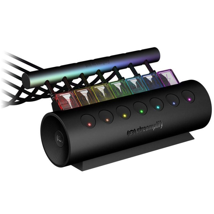 USB 3.0 хъб Streamplify CTRL 7, 7 портове USB-A, 1.8m кабел, RGB подсветка - TVSP-005 - 1