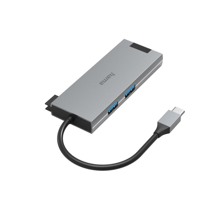 Докинг станция HAMA, 5-портов (2x USB-A, 1x USB-C, 1x HDMI, 1x LAN), USB 3.2 Gen 1, Сив - HAMA-200109 - 6