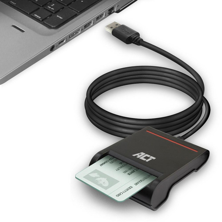 Четец на смарт карти ACT AC6015, USB-A 2.0, 60 MB/s - EWENT-ACT-READER-AC6015 - 4