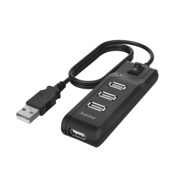 USB хъб HAMA, 4 портова USB 2.0 - HAMA-200118 - 1