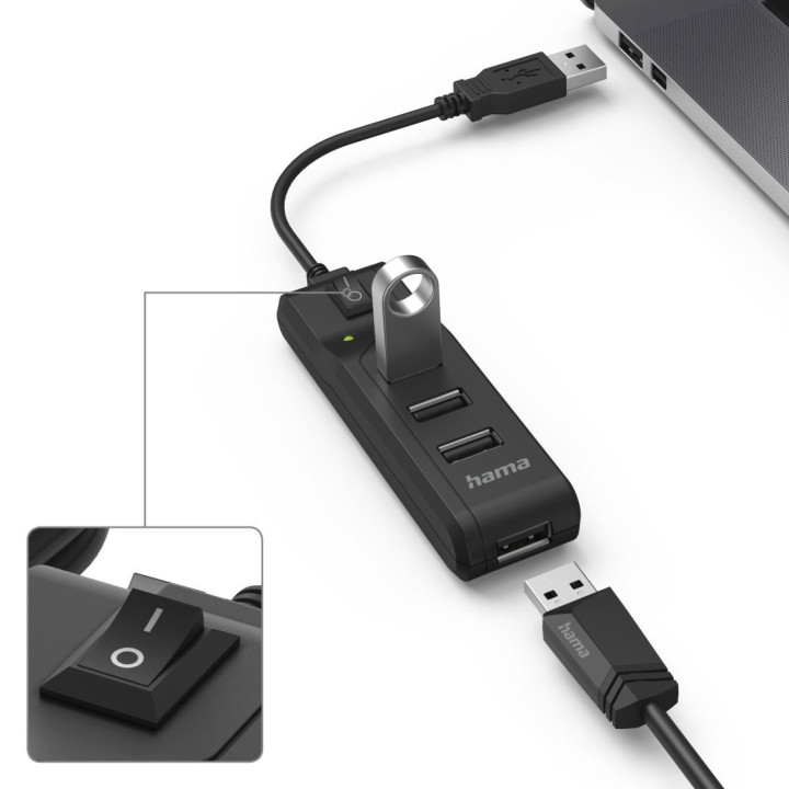 USB хъб HAMA, 4 портова USB 2.0 - HAMA-200118 - 5