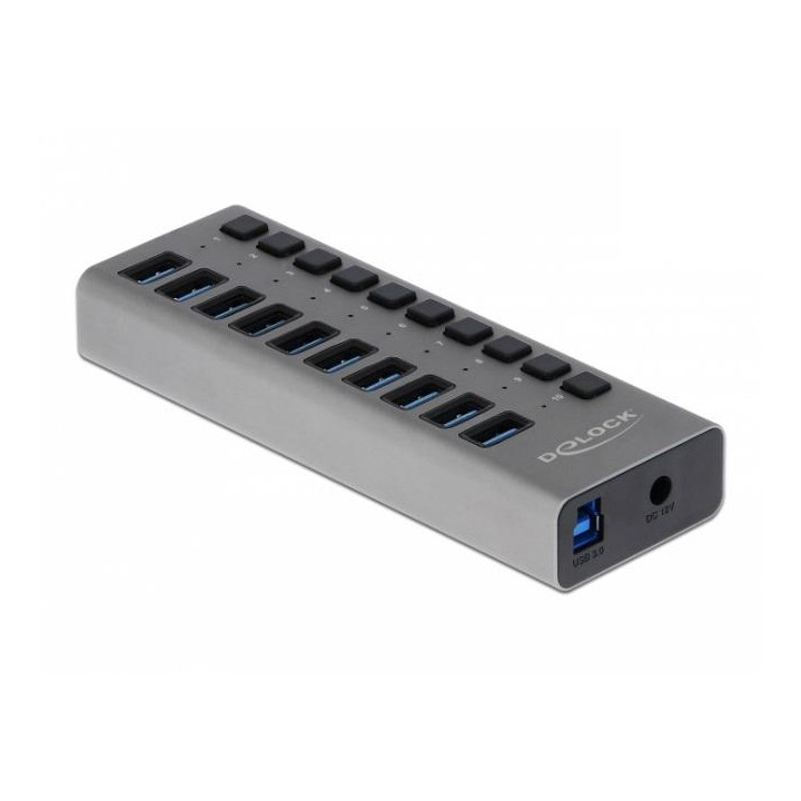 USB хъб DeLock, 10 портов USB 3.0 - DELOCK-63670 - 1