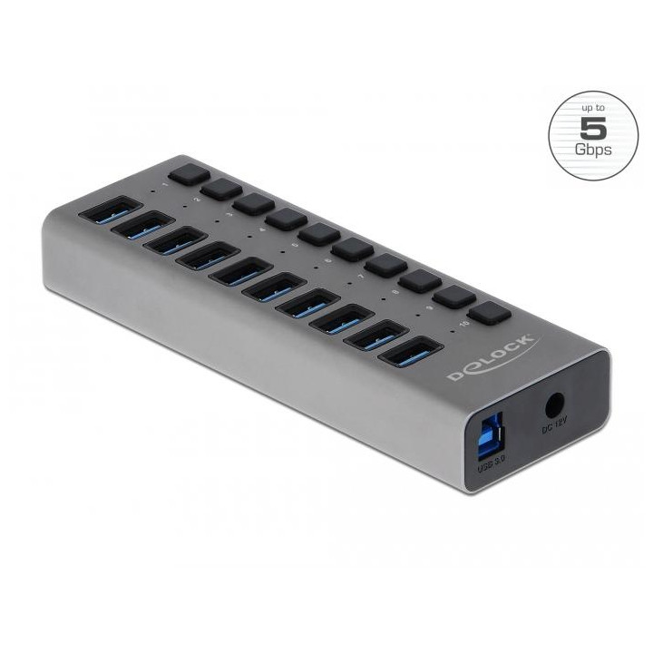 USB хъб DeLock, 10 портов USB 3.0 - DELOCK-63670 - 2