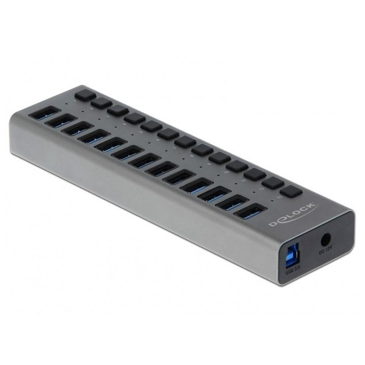 USB хъб DeLock, 13 портове USB 3.0 USB-A - DELOCK-63738 - 1
