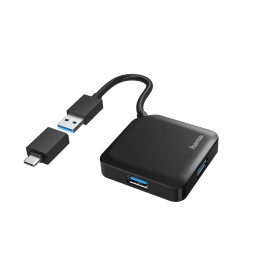 USB-А хъб HAMA, 4-портов USB 3.2 Gen 1 - HAMA-200116 - 1