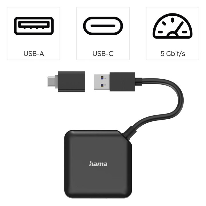 USB-А хъб HAMA, 4-портов USB 3.2 Gen 1 - HAMA-200116 - 6