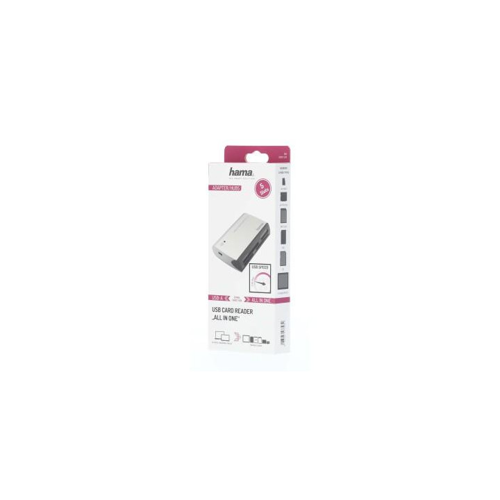 Четец за карти HAMA All in One, USB 2.0, 60 MB/s - HAMA-200129 - 2