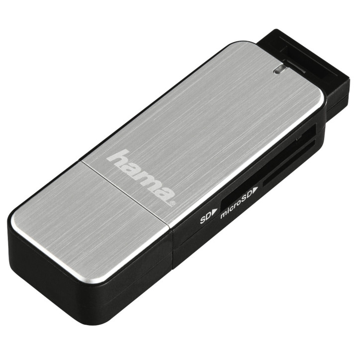 SD четец HAMA, USB 3.0, 60 MB/s, за SD, microSD, MMC карти - HAMA-123900 - 1