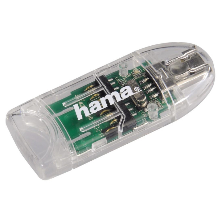 Четец за карти HAMA, USB-A 2.0, 8 в 1, за SD, SDHC, SDXC, MicroSD, MicroSDHC, MicroSDXC, MMC - HAMA-91092 - 1