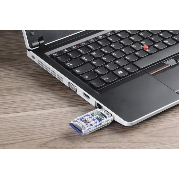 Четец за карти HAMA, USB-A 2.0, 8 в 1, за SD, SDHC, SDXC, MicroSD, MicroSDHC, MicroSDXC, MMC - HAMA-91092 - 3