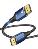 Кабел Vention Display Port 1.4 DP M / M 8K 2m, Cotton Braided, Blue Aluminum Alloy - HCELH