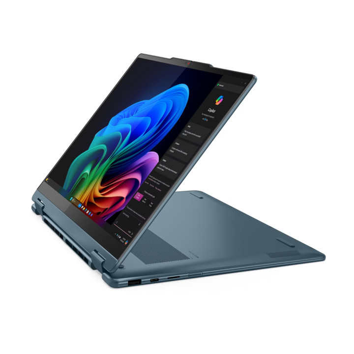 Лаптоп Lenovo Yoga 7 2-in-1 14AKP10, 14" 2.8K OLED 120Hz, AMD Ryzen AI 7 350, 24GB LPDDR5X, 1TB SSD, Windows 11 Home - 83JR0011B