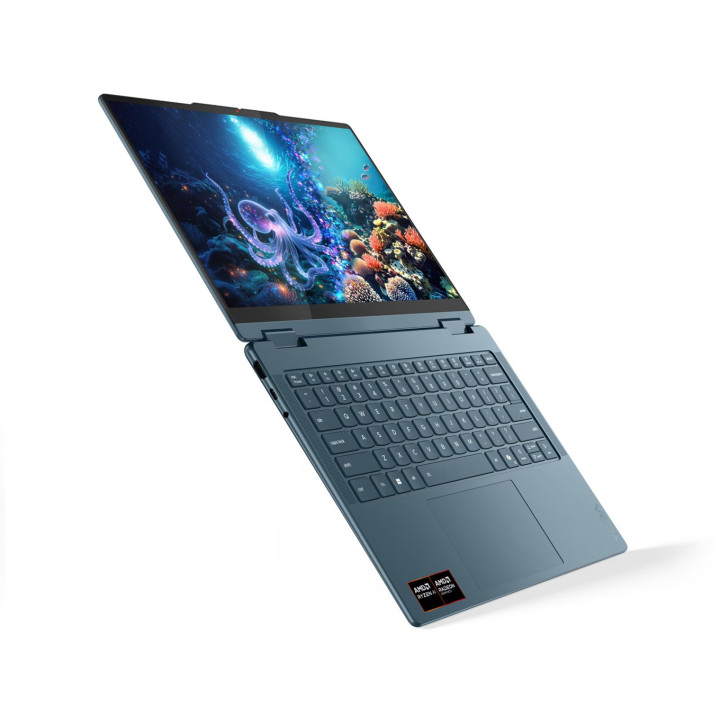 Лаптоп Lenovo Yoga 7 2-in-1 14AKP10, 14" 2.8K OLED 120Hz, AMD Ryzen AI 7 350, 24GB LPDDR5X, 1TB SSD, Windows 11 Home - 83JR0011B