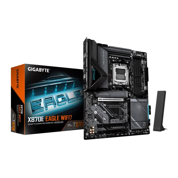 Дънна платка GIGABYTE X870E EAGLE WIFI7, AMD X870E, Socket AM5, DDR5, PCIe 5.0 - 1