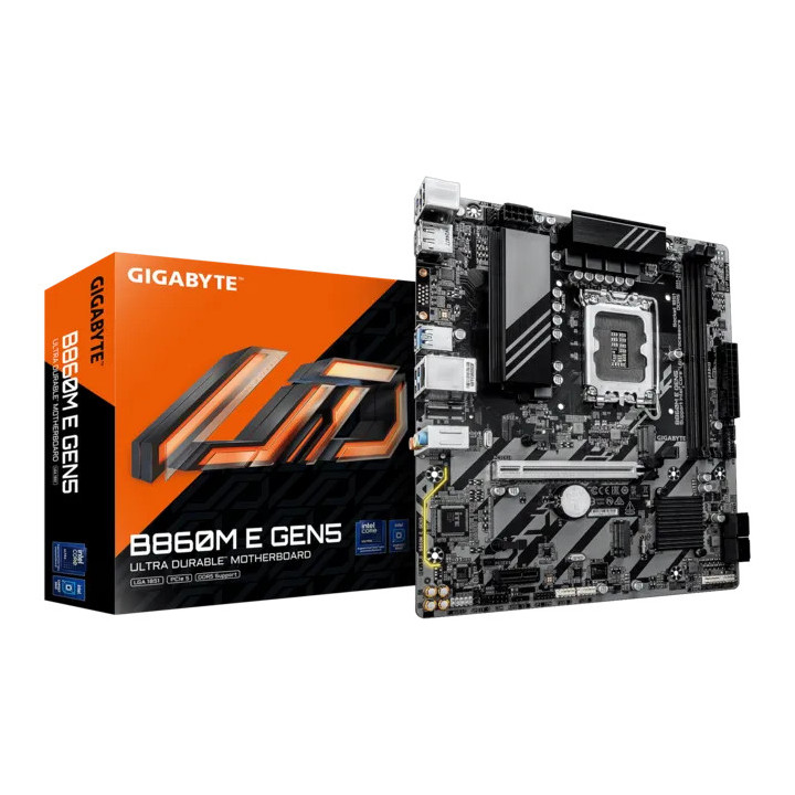 Дънна платка GIGABYTE B860M E GEN5, Intel B860 Chipset, LGA1851, DDR5 - 1
