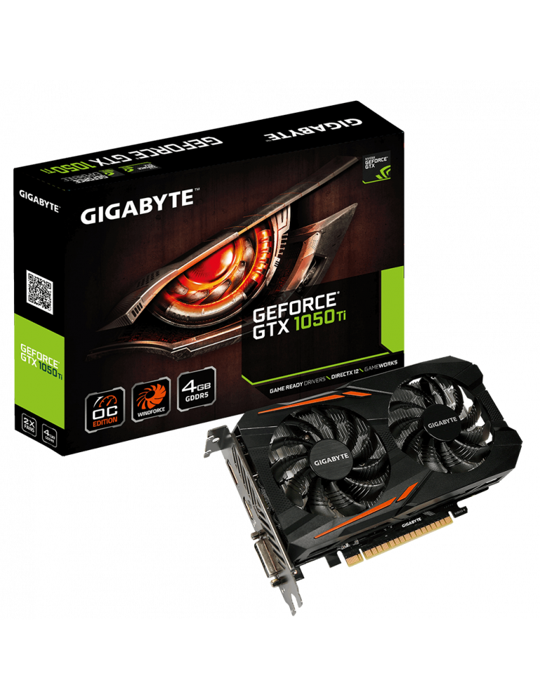 Видео карта Gigabyte Nvidia GeForce GTX 1050 Ti OC 4GB GDDR5