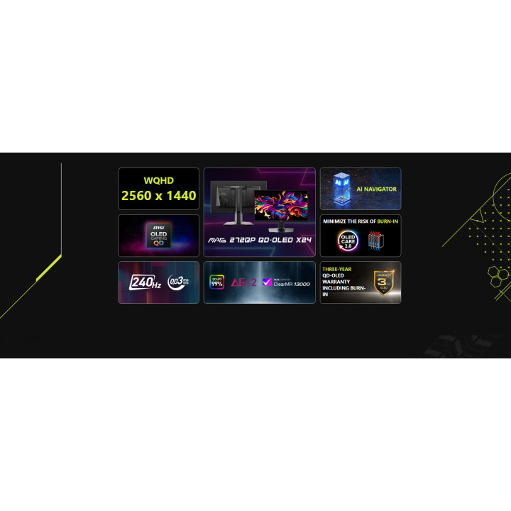 Монитор MSI MAG 272QP QD-OLED X24, 26.5" WQHD 240Hz QD-OLED - MAG_272QP_QD-OLED_X24 - 4