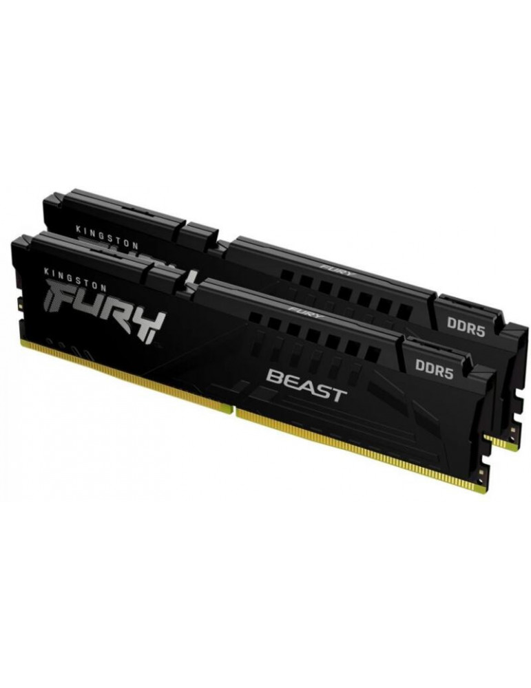 RAM памет Kingston 16GB(2x8GB) DDR5 5600MHz DDR5 CL36 FURY Beast Black - KF556C36BBEK2-16