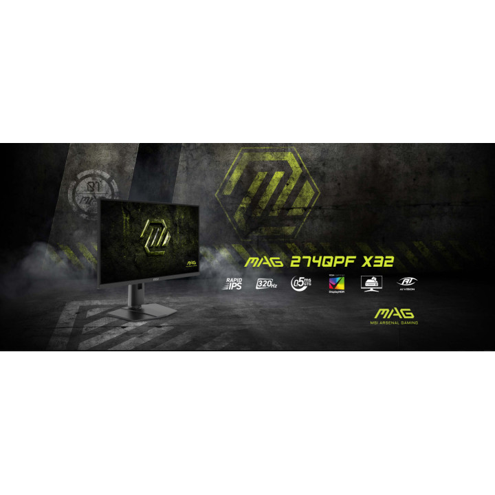 Монитор MSI MAG 274QPF X32, 27" WQHD 320Hz IPS - 9S6-3CE49H-077 - 2