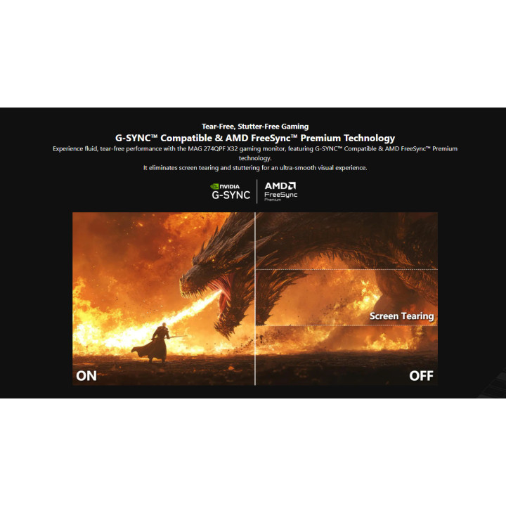 Монитор MSI MAG 274QPF X32, 27" WQHD 320Hz IPS - 9S6-3CE49H-077 - 6